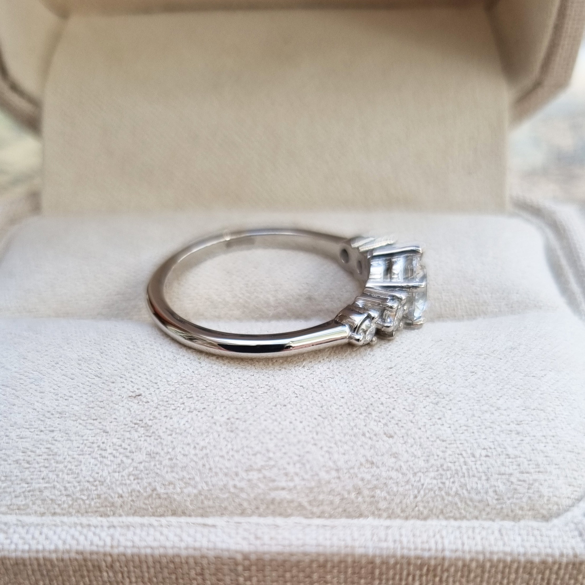 Round Cluster Lab Grown Diamond Engagement Ring