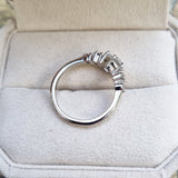 Round Cluster Lab Grown Diamond Engagement Ring