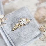 Round Cluster Lab Grown Diamond Engagement Ring