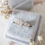 1.0 CT Round Three Stones Lab Grown Diamond Engagement Ring