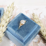 Round Bezel Pave Lab Grown Diamond Engagement Ring