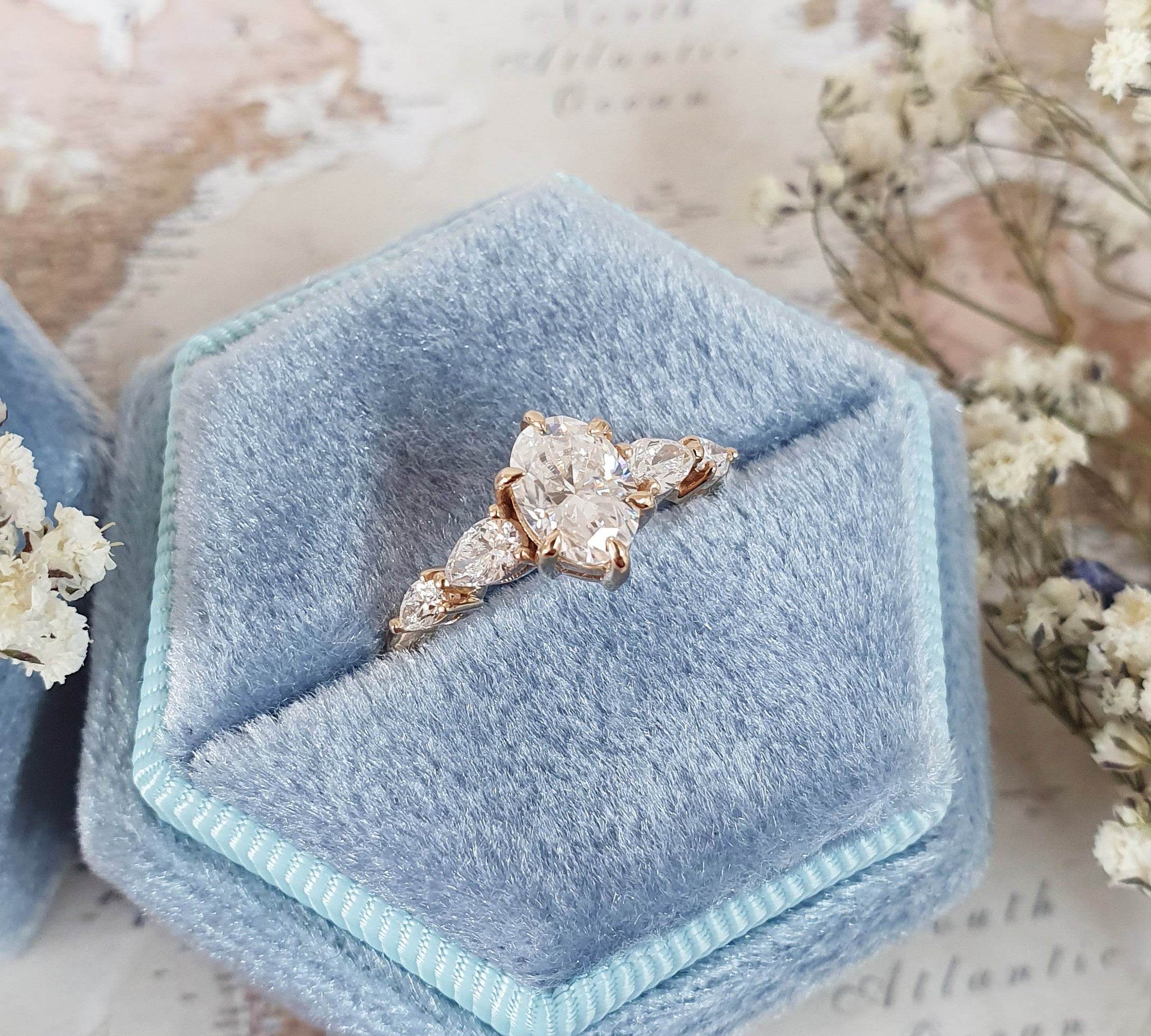 Oval Pave Lab Grown Diamond Engagement Ring