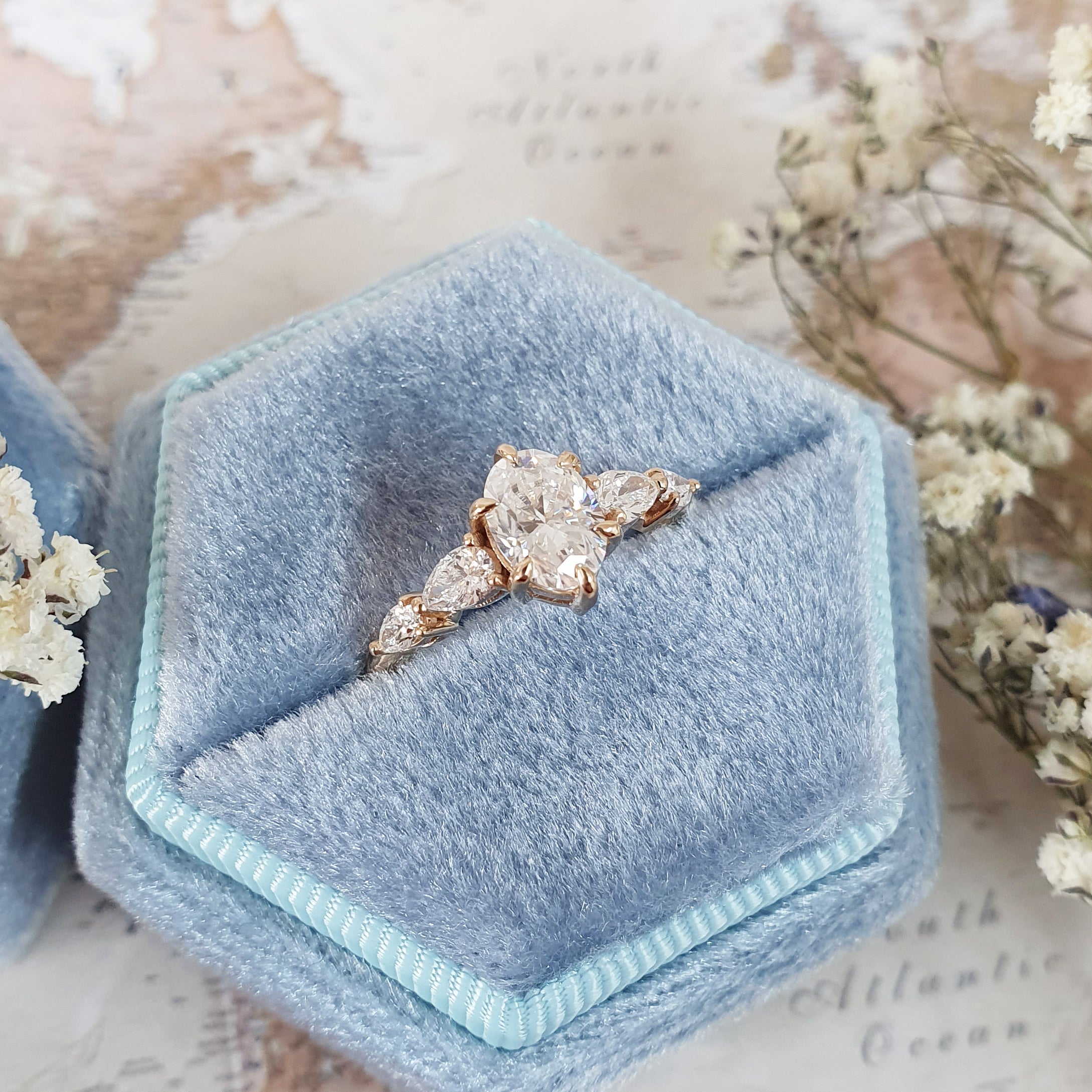 Oval Pave Lab Grown Diamond Engagement Ring