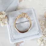 1.0 CT Round Three Stones Lab Grown Diamond Engagement Ring