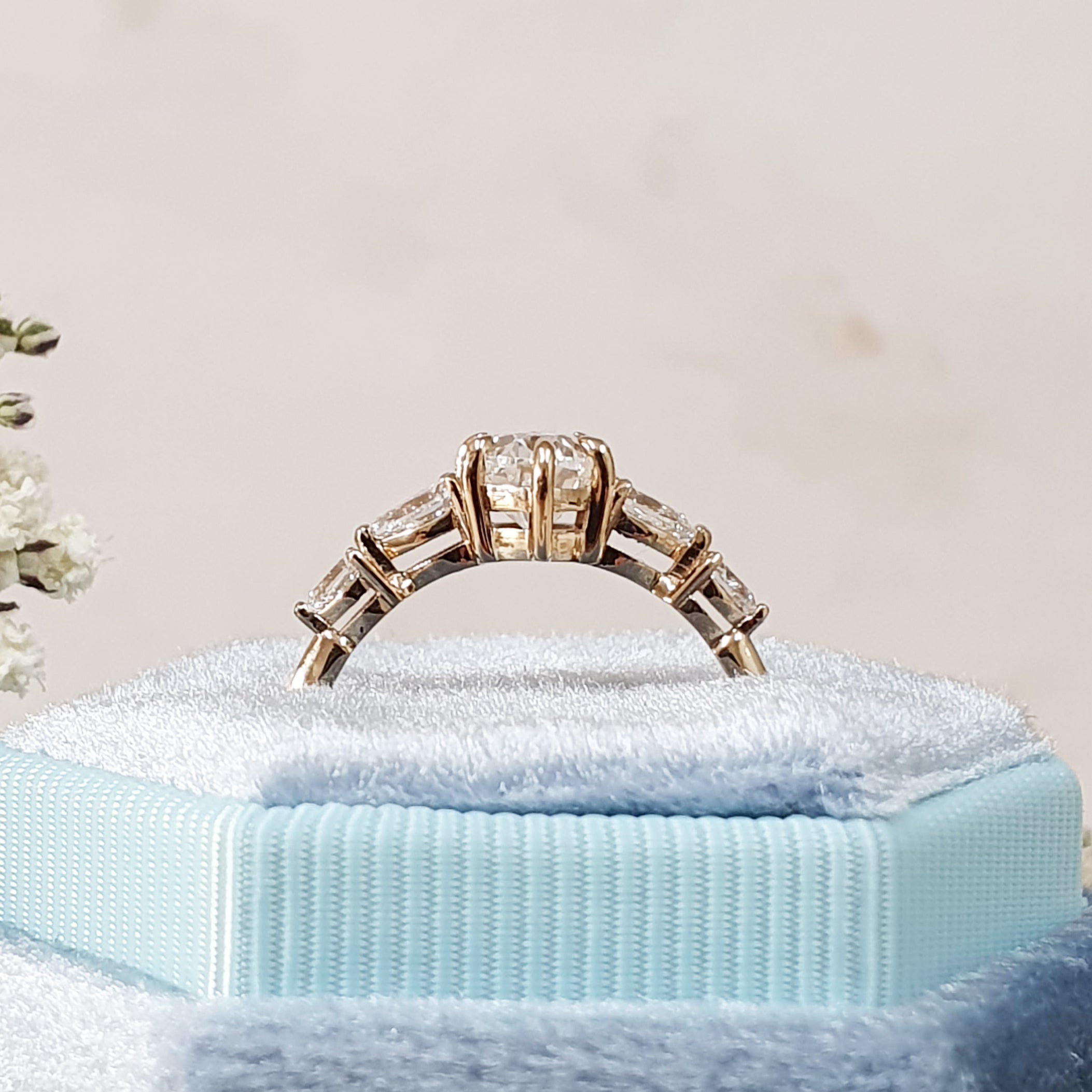 Oval Pave Lab Grown Diamond Engagement Ring