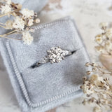 1.0 CT Round Three Stones Lab Grown Diamond Engagement Ring