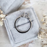 1.0 CT Round Three Stones Lab Grown Diamond Engagement Ring