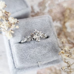 Round Cluster Lab Grown Diamond Engagement Ring