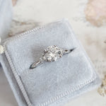 Round Cluster Lab Grown Diamond Engagement Ring