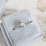 Round Cluster Lab Grown Diamond Engagement Ring