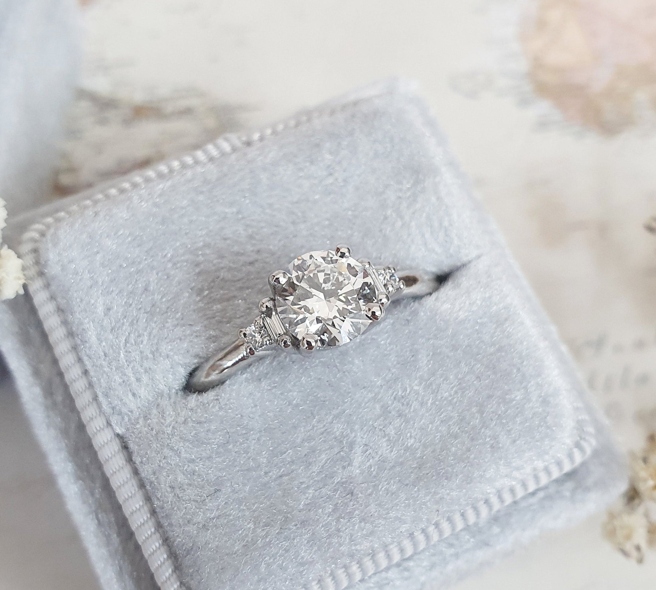 Round Cluster Lab Grown Diamond Engagement Ring