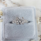 Round Pave Lab Grown Diamond Engagement Ring