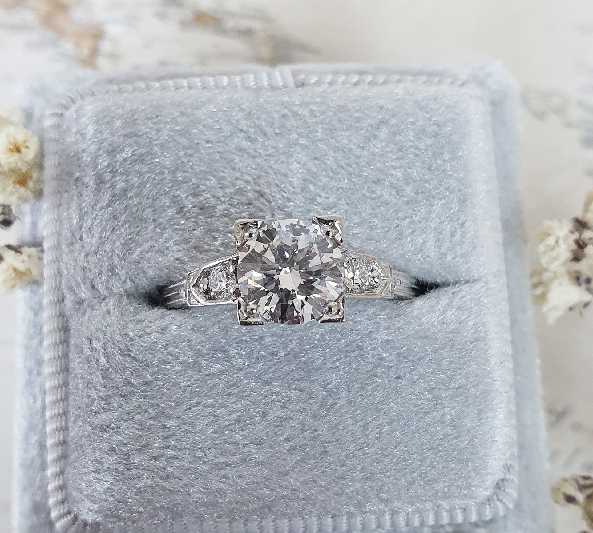 Round Pave Lab Grown Diamond Engagement Ring