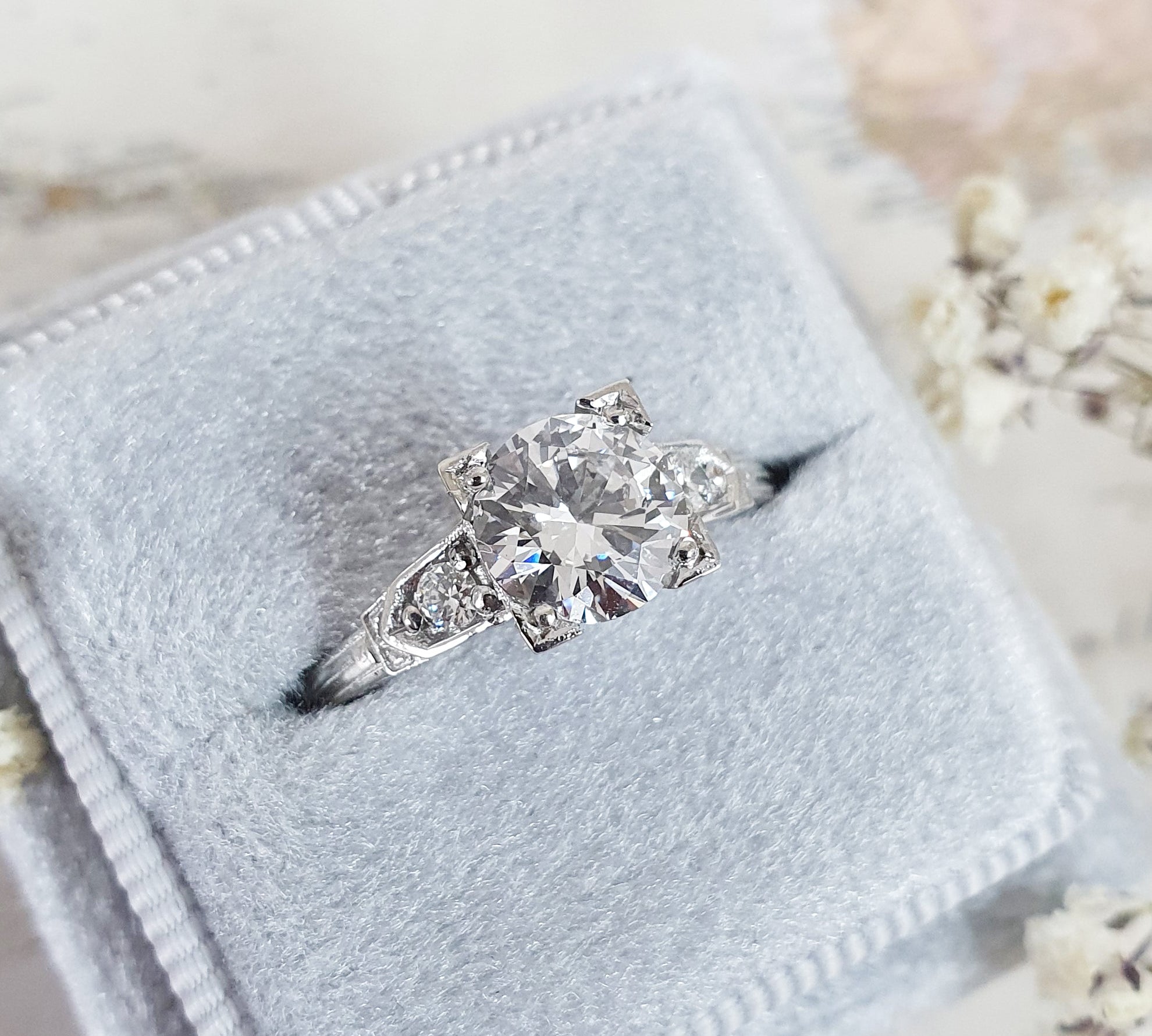 Round Pave Lab Grown Diamond Engagement Ring