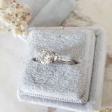 Round Cluster Lab Grown Diamond Engagement Ring