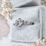 Round Cluster Lab Grown Diamond Engagement Ring