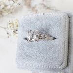 Round Pave Lab Grown Diamond Engagement Ring