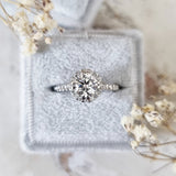 Round Halo Lab Grown Diamond Engagement Ring