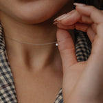 1 CT Round Cut Solitaire Moissanite Necklace