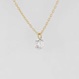 1 CT Round Cut Solitaire Moissanite Necklace