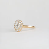 Oval Lab Grown Diamond Halo Engagement Ring