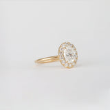 Oval Lab Grown Diamond Halo Engagement Ring