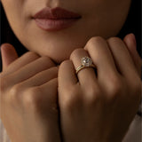 Oval Lab Grown Diamond Halo Engagement Ring