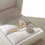 1.5 CT Pear Solitaire Moissanite Engagement Ring