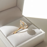 1.5 CT Pear Solitaire Moissanite Engagement Ring