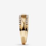 0.34 TCW Round Lab Grown Diamond Half Eternity Men's Wedding Band