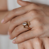 Emerald Lab Grown Diamond Unique Bridal Ring Set