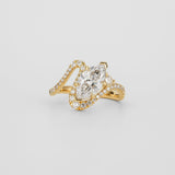Marquise Lab Grown Diamond Unique Engagement Ring