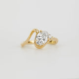 Oval Lab Grown Diamond Unique Engagement Ring
