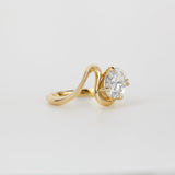 Oval Lab Grown Diamond Unique Engagement Ring