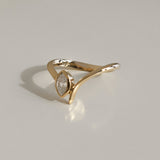 0.5 CT Marquise Cut Lab Grown Diamond Solitaire Unique Engagement Ring