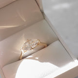 1 CT East West Marquise Solitaire Moissanite Engagement Ring