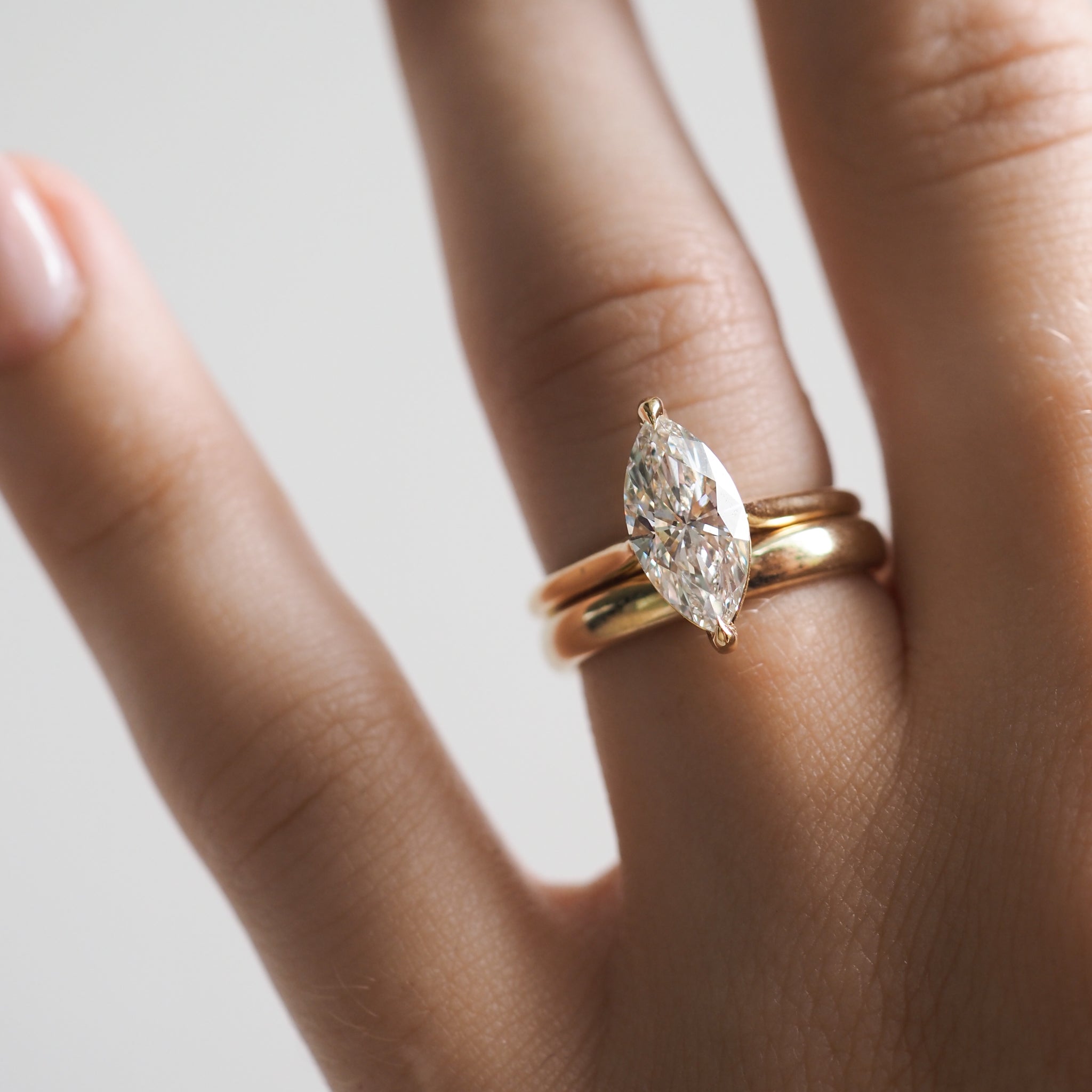 1 CT Marquise Solitaire Moissanite Engagement Ring