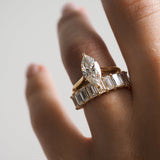 3.30 TCW Emerald Half Eternity Moissanite Wedding Band