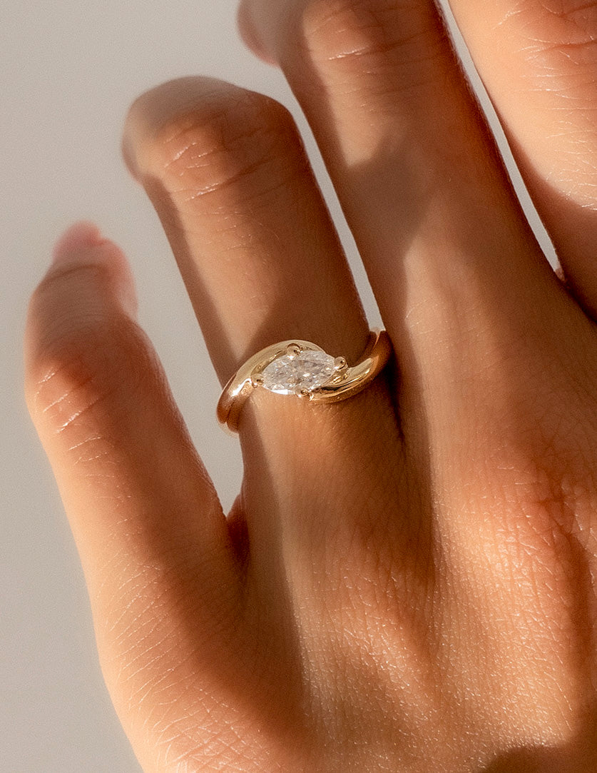 Oval Solitaire Lab Grown Diamond Engagement Ring
