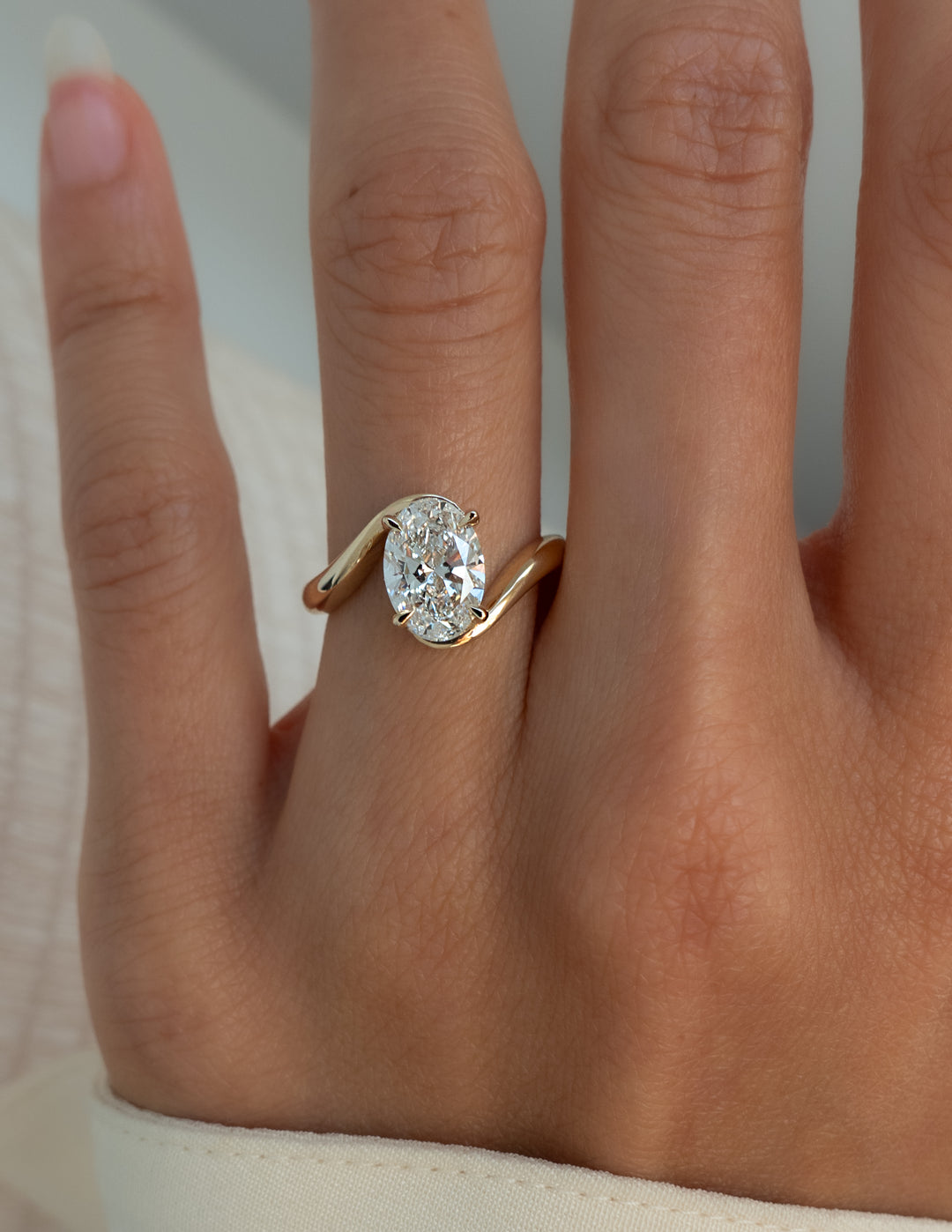 Oval Solitaire Lab Grown Diamond Engagement Ring