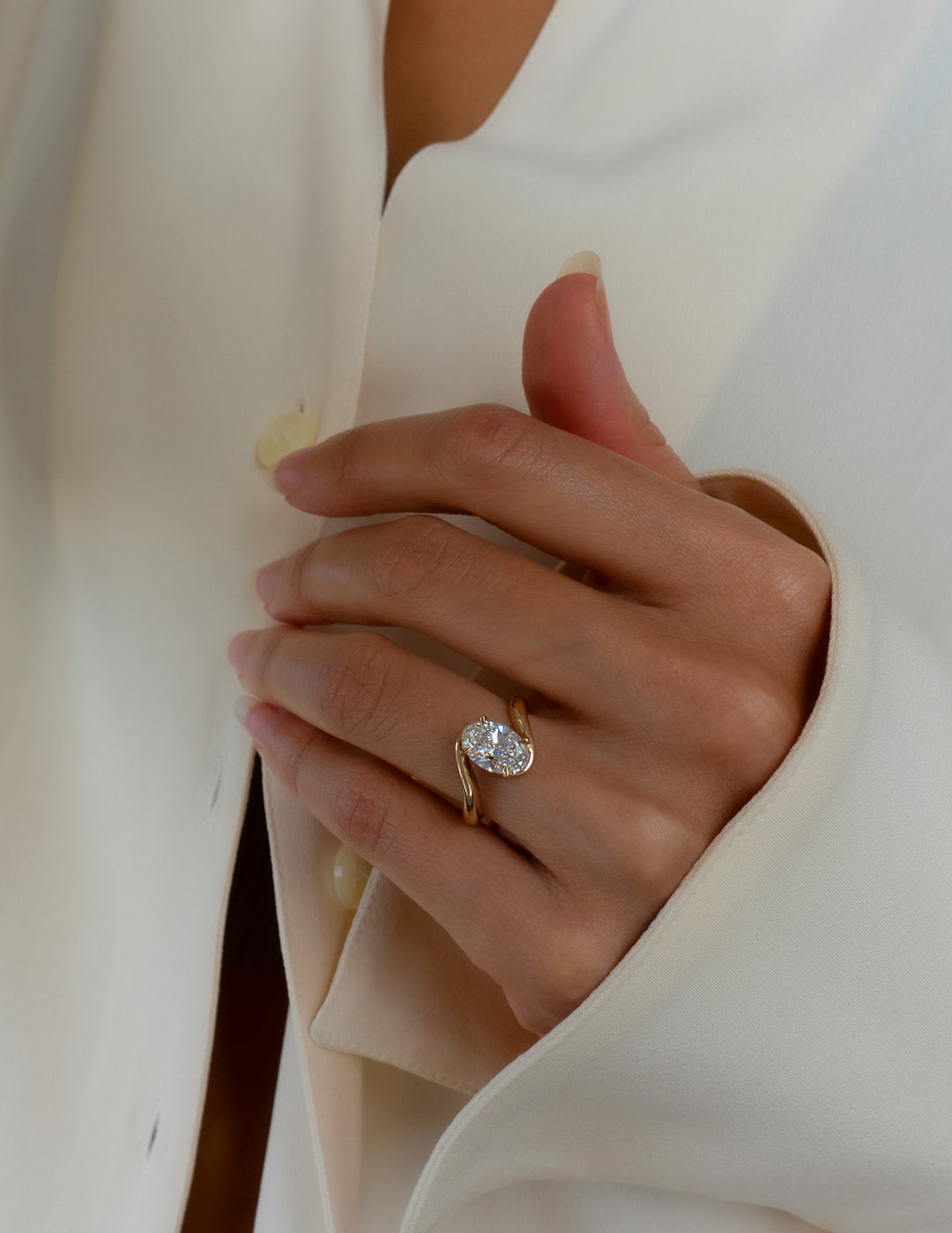 Oval Solitaire Lab Grown Diamond Engagement Ring