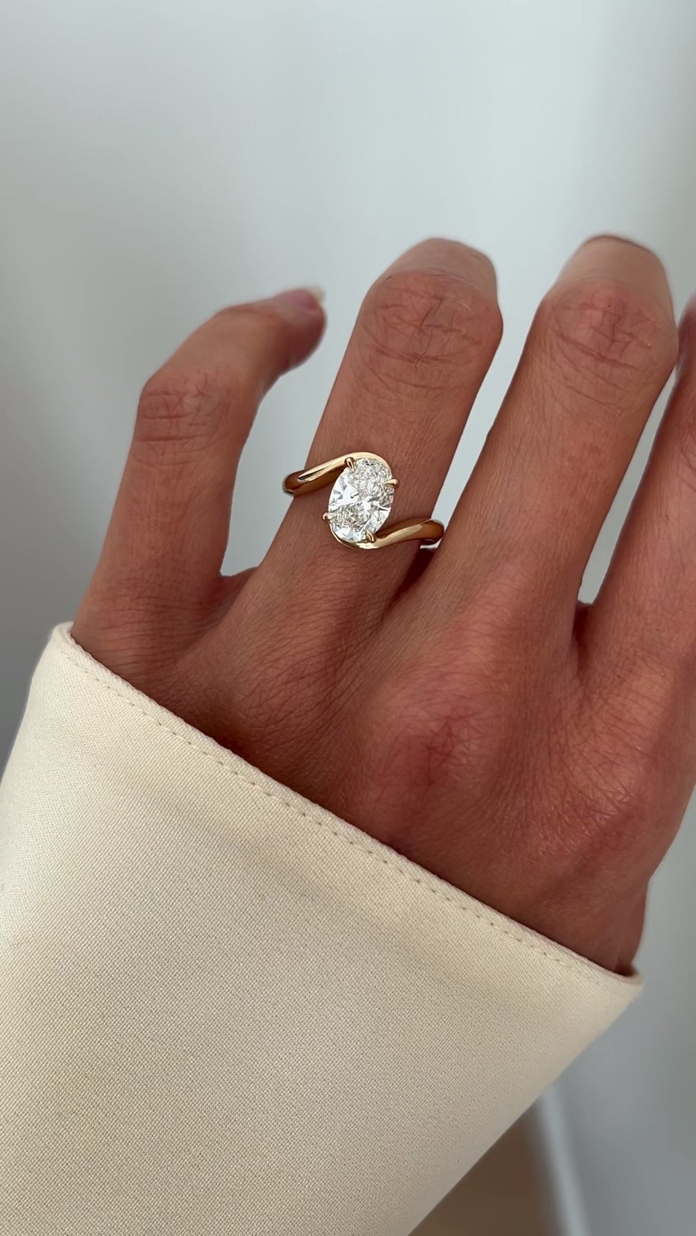 Oval Solitaire Lab Grown Diamond Engagement Ring