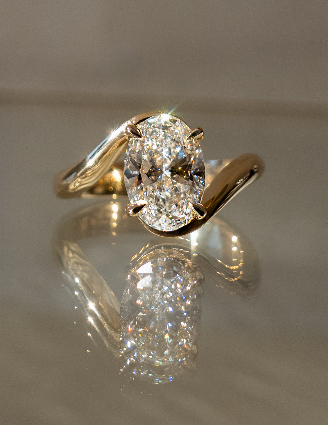 Oval Solitaire Lab Grown Diamond Engagement Ring