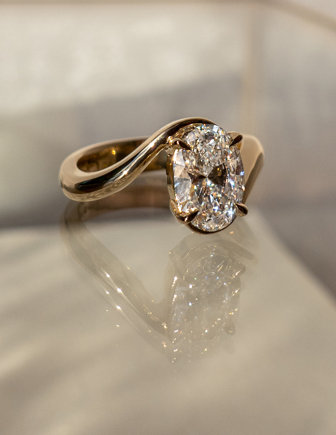 Oval Solitaire Lab Grown Diamond Engagement Ring