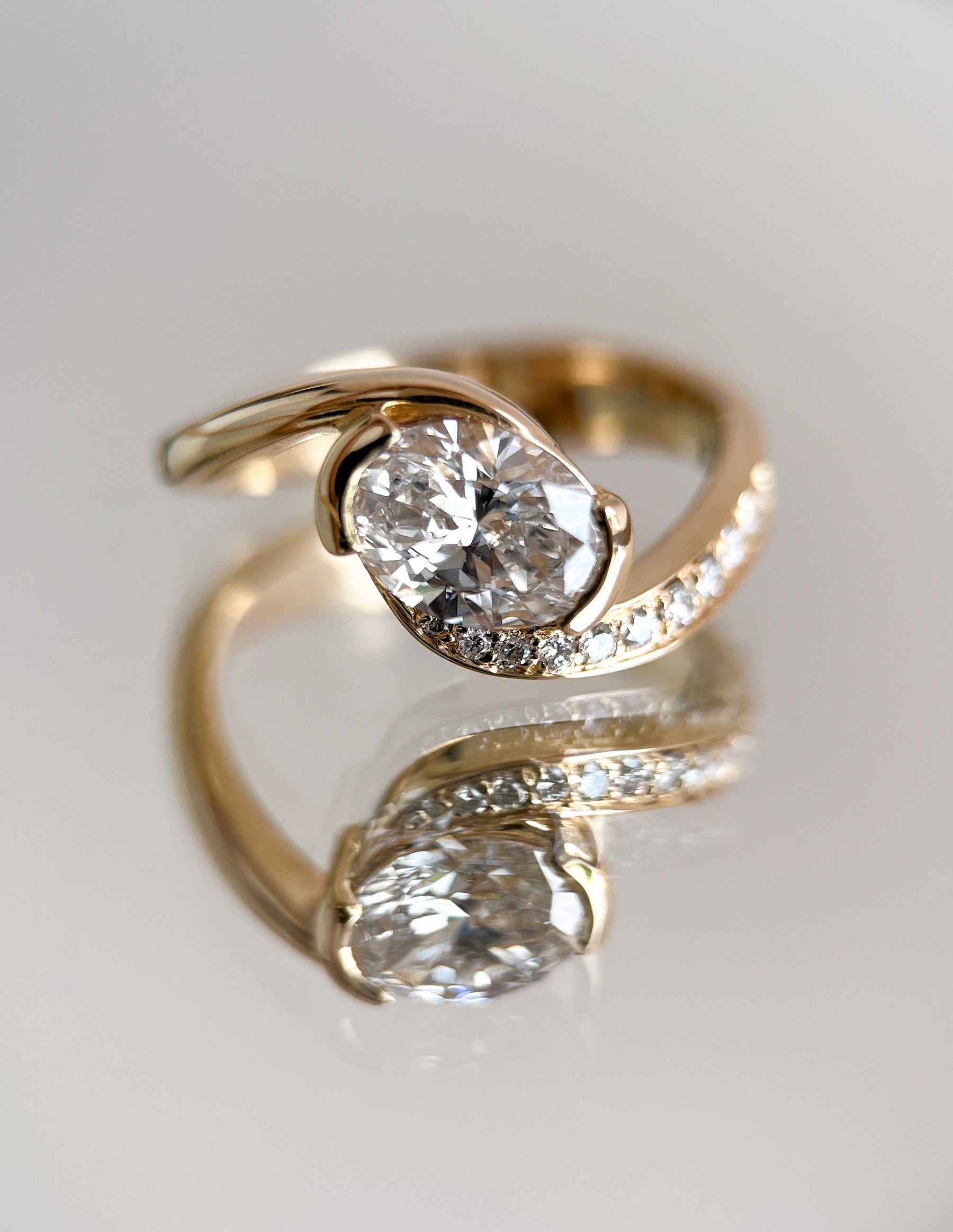 Oval Solitaire Lab Grown Diamond Engagement Ring