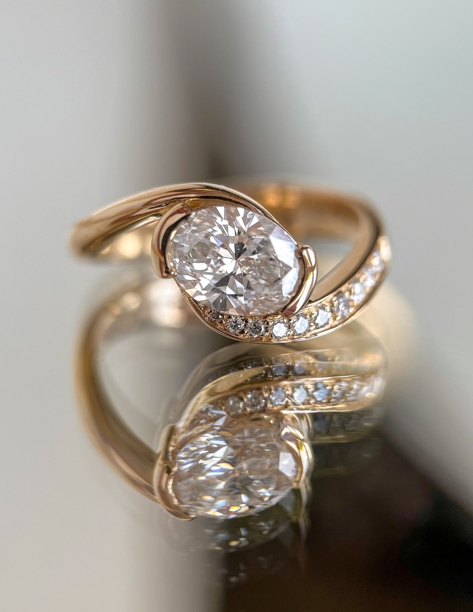 Oval Solitaire Lab Grown Diamond Engagement Ring