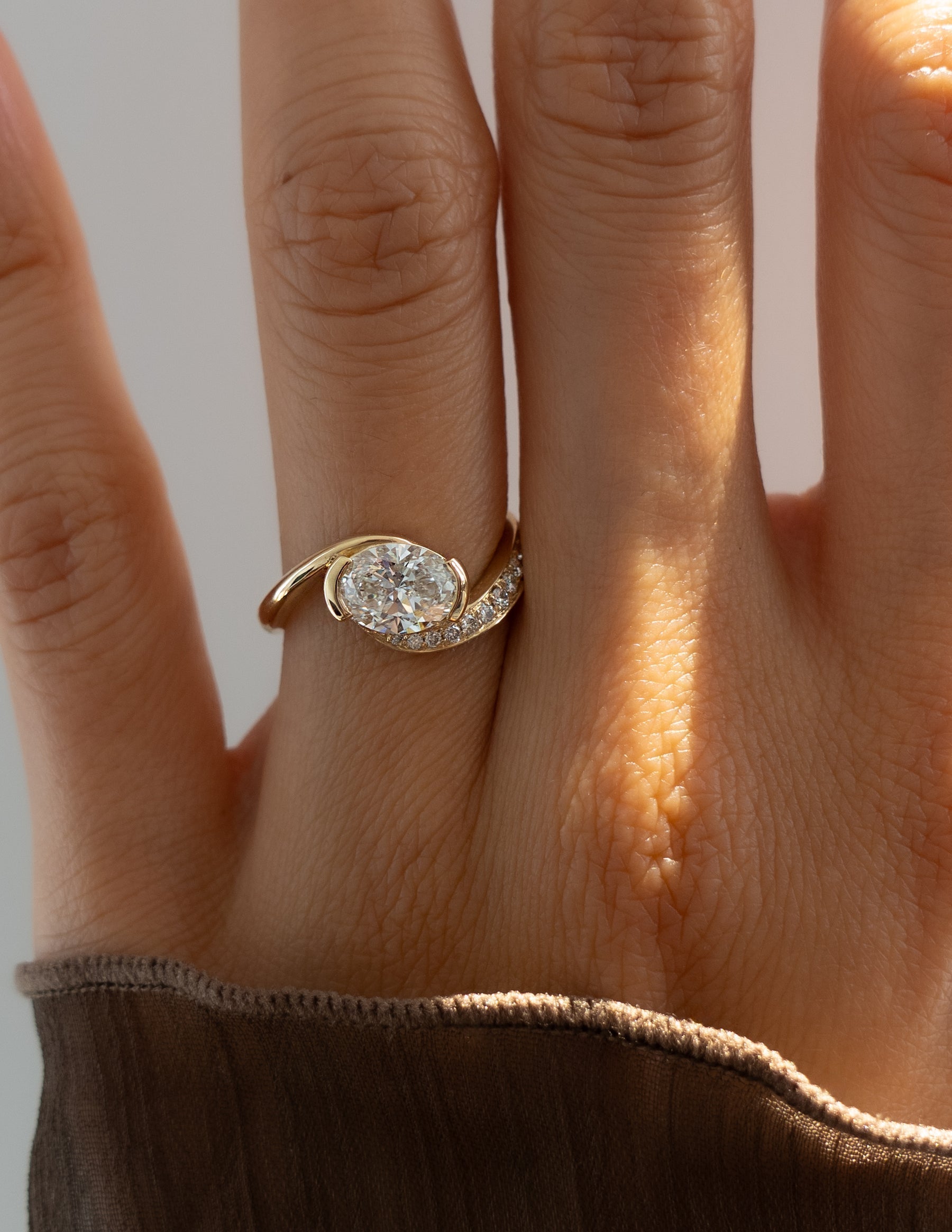 Oval Solitaire Lab Grown Diamond Engagement Ring