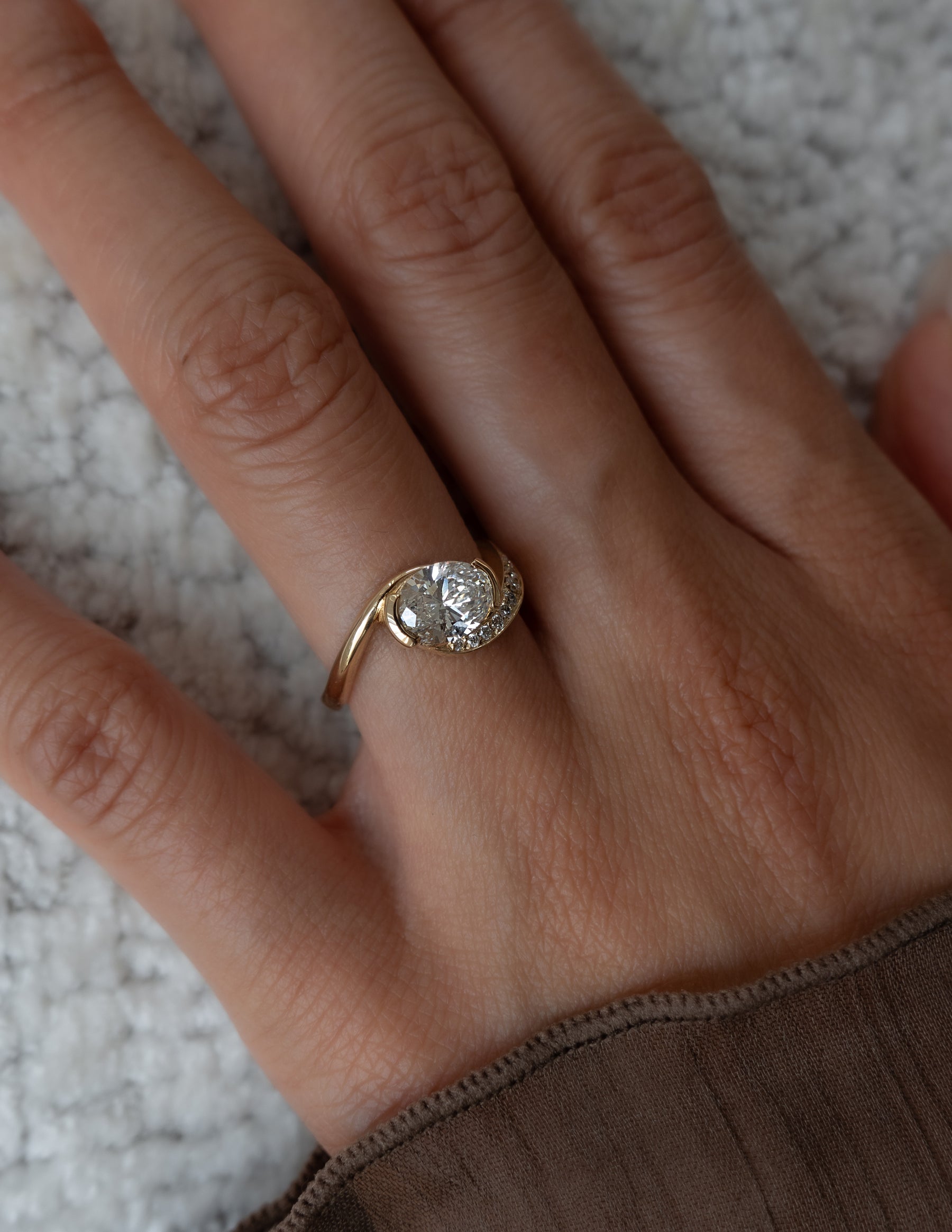 Oval Solitaire Lab Grown Diamond Engagement Ring