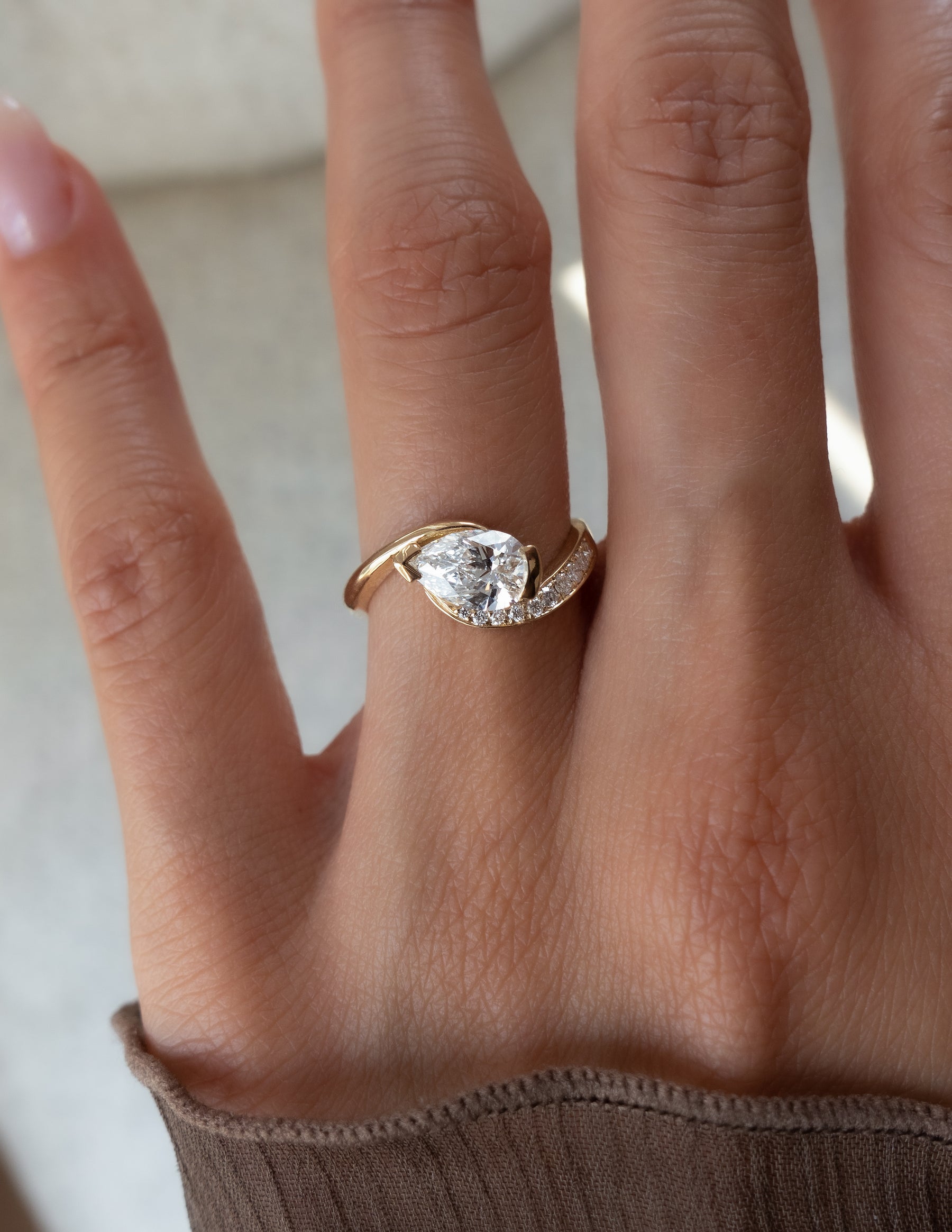 Oval Solitaire Lab Grown Diamond Engagement Ring
