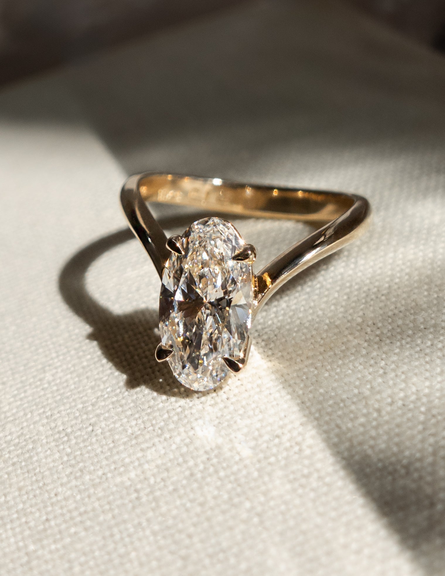 Oval Solitaire Lab Grown Diamond Engagement Ring